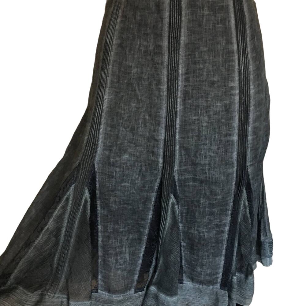NWT Elie Tahari $448 flowy silky linen skirt Size 6 / 8